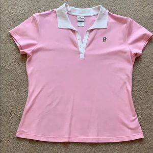Embroidered Mickey Pink Short Sleeve Polo XL